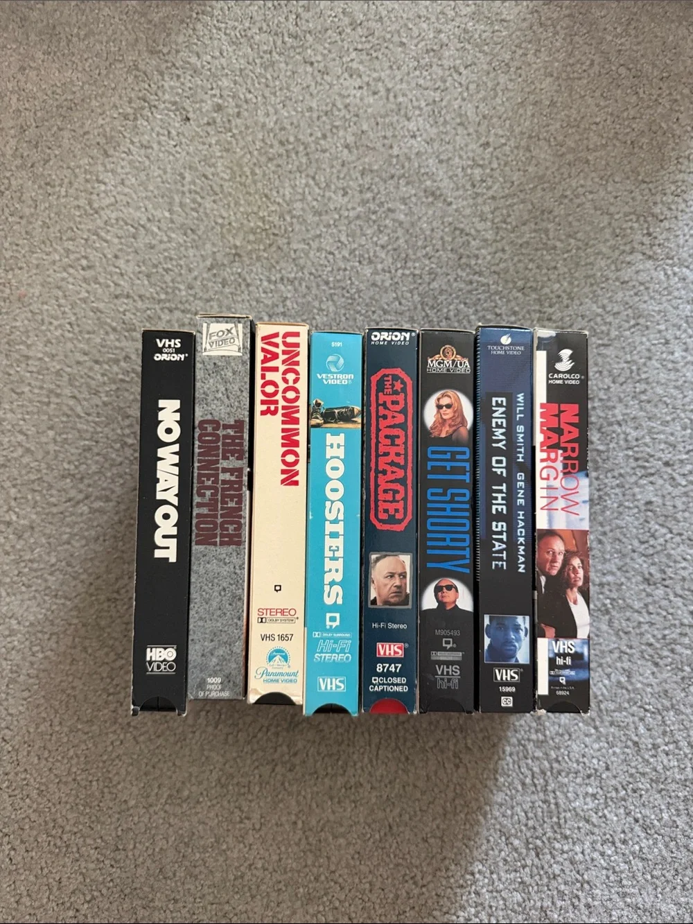8 Classic Gene Hackman VHS tapes